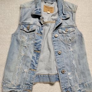 Distressed jean jacket